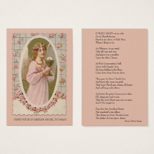 Send Your Guardian Angel to Mass Holy Card