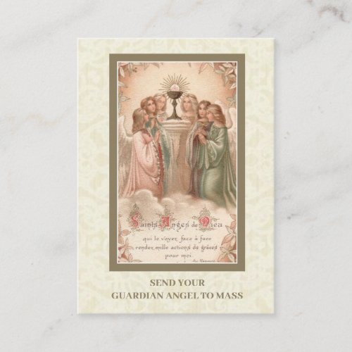 Send Your Guardian Angel to Mass Holy Card