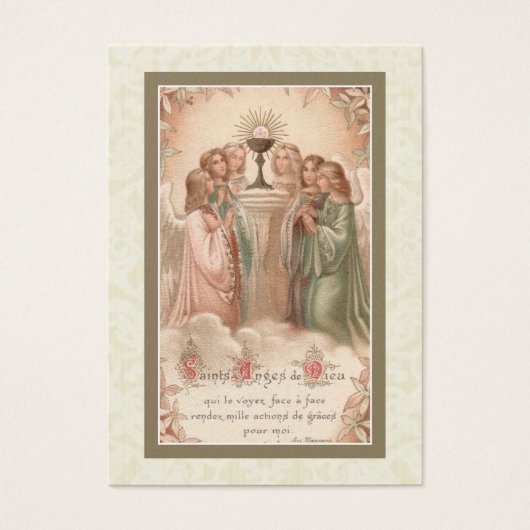 Send Your Guardian Angel to Mass Holy Card (Front)
