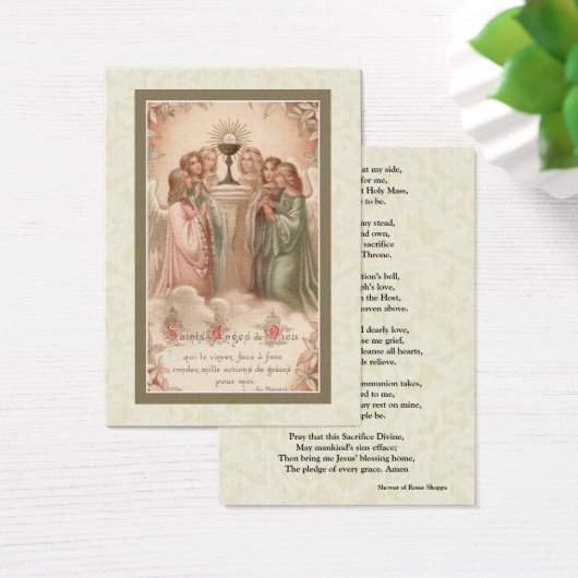 Send Your Guardian Angel to Mass Holy Card (Desk)