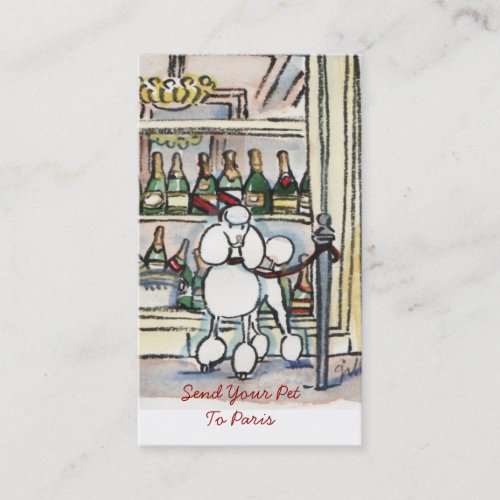 Send Your Pet To Paris Biz cards Business Card Template