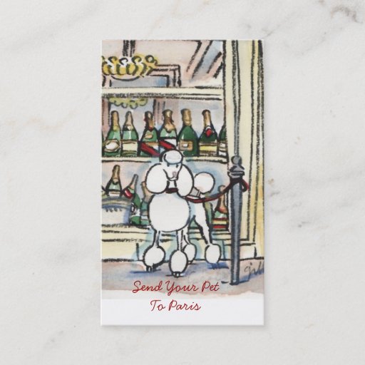 Customizable Send Your Pet To Paris Biz cards Business Card Template