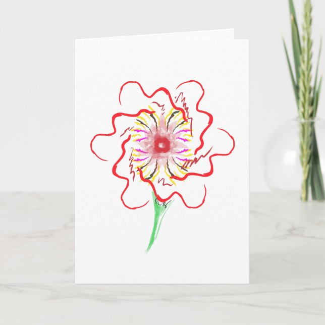 Send your thought with a beautiful flower thank you card (Front)