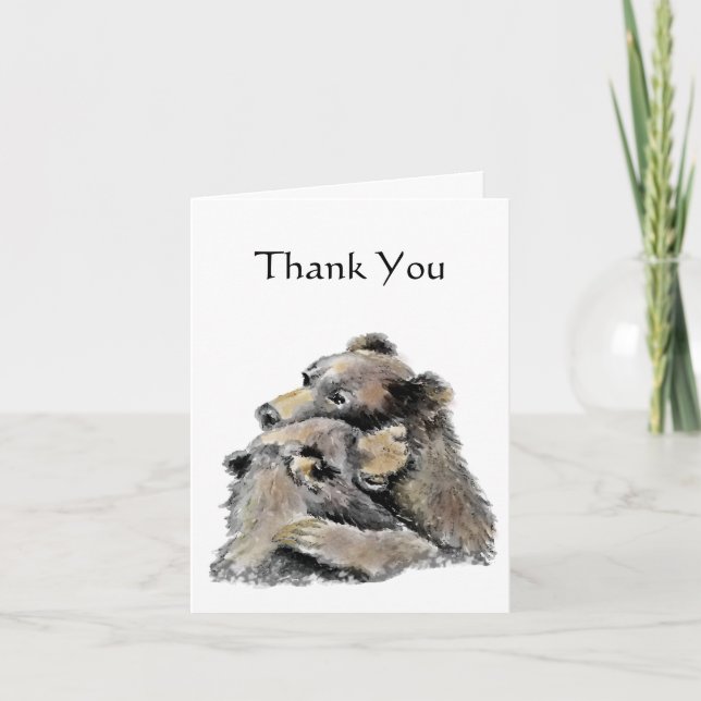 Sending a Big Bear Hug to say Thank You (Front)