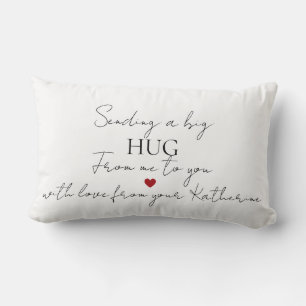 Sending a Big Hug Personalized Love Message Simple Lumbar Pillow