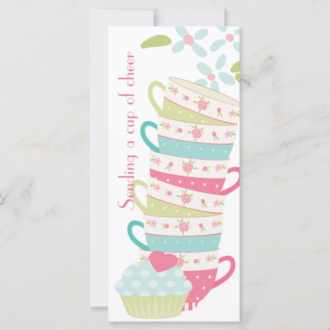 Sending a cup of cheer tea cup personalized (Front)