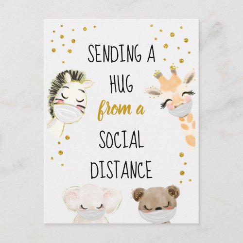 Sending a hug from a Social Distance Postcard