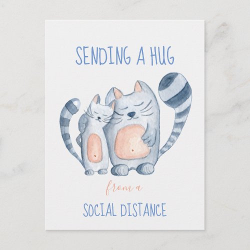 Sending a hug postcard
