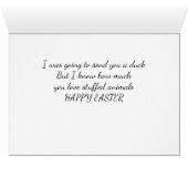 SENDING "AN ELEPHANT" & NOT A DUCK AT **EASTER** CARDS (Inside Horizontal (Bottom))