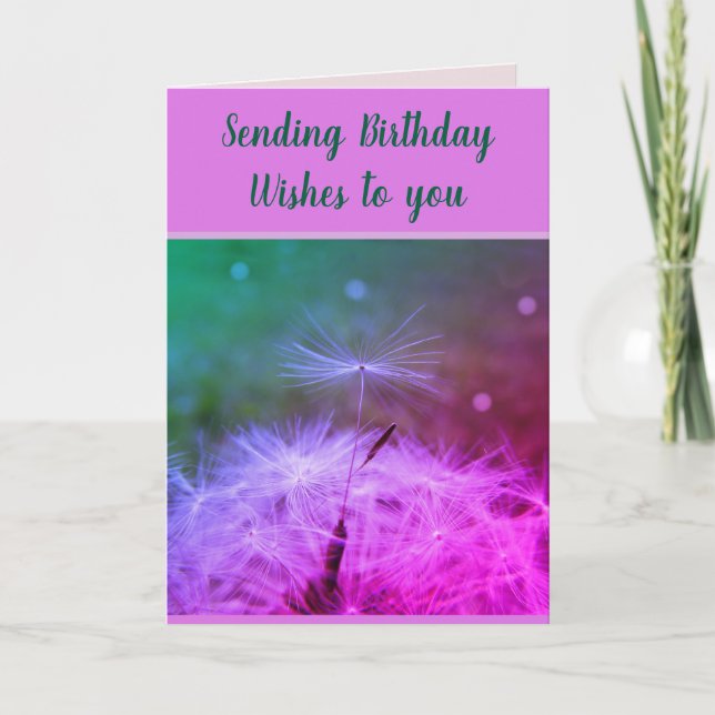 Sending Birthday Wishes Card (Front)
