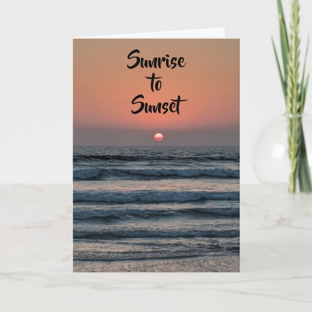 SENDING "BIRTHDAY" WISHES FROM THE "BEACH CARD (Front)
