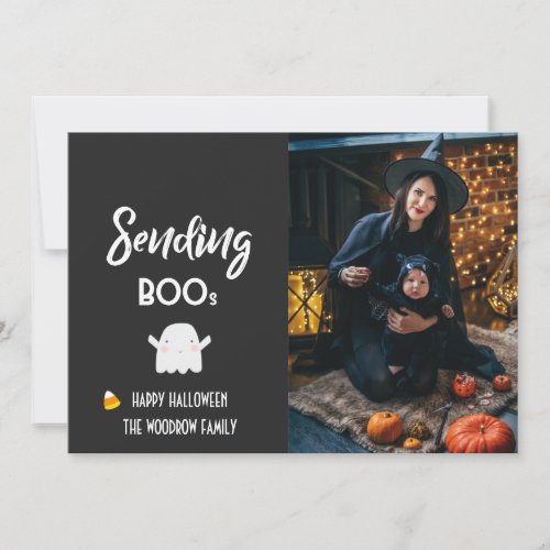 Sending Boos Custom Halloween Photo cute Card