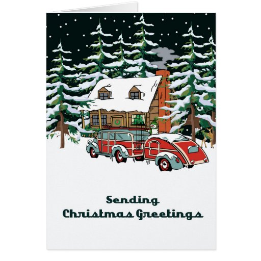 Sending Christmas Greetings Card | Zazzle