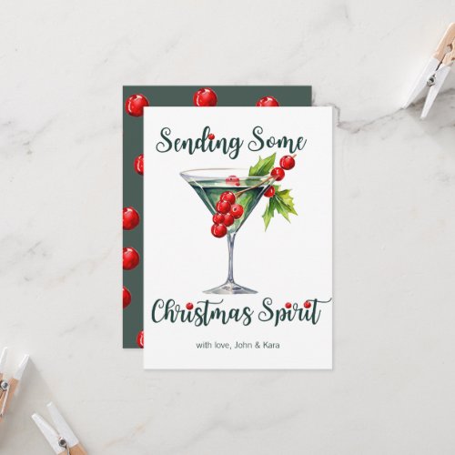 Sending Christmas Spirit with Cranberries Card