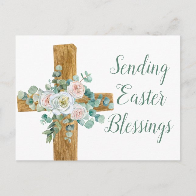 Sending Easter Blessings Postcard (Front)