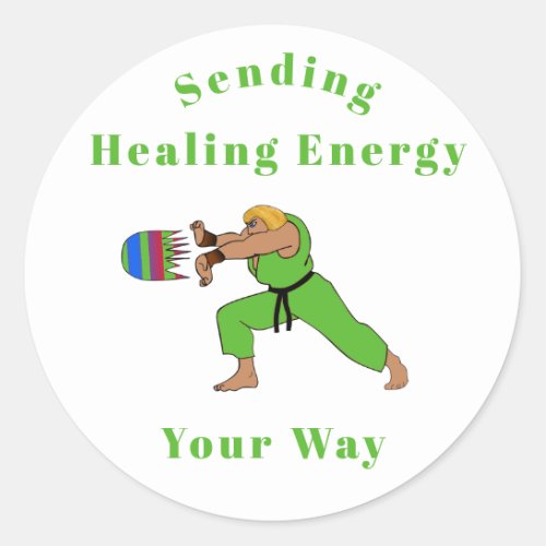 Sending Healing Energy Your Way Classic Round Sticker