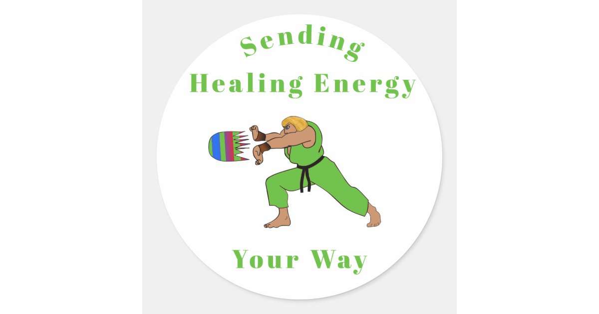 Sending Healing Energy Your Way Classic Round Sticker | Zazzle