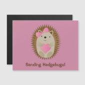 Sending Hedgehugs Cute Cartoon Girl Hedgehog  (Front/Back)
