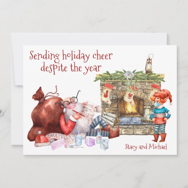 Sending Holiday Cheer Santa List Covid 2021 (Front)