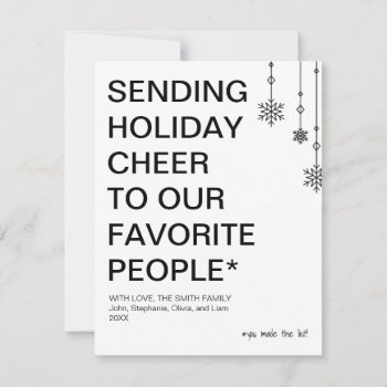 Sending Holiday Cheer To Our Favorite People by LangDesignShop at Zazzle