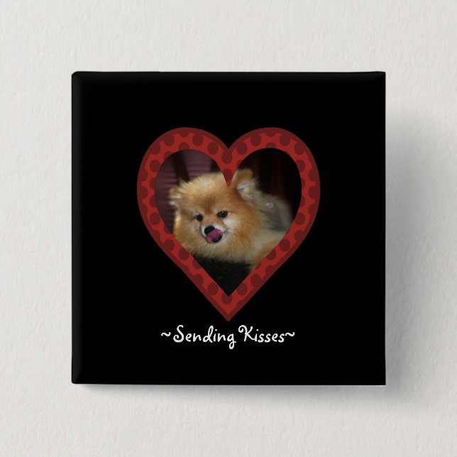 ~Sending Kisses~ Button (Front)