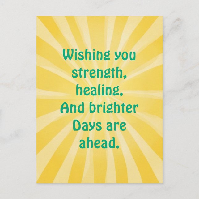 "Sending Light & Love" – Get Well Soon Card (Front)