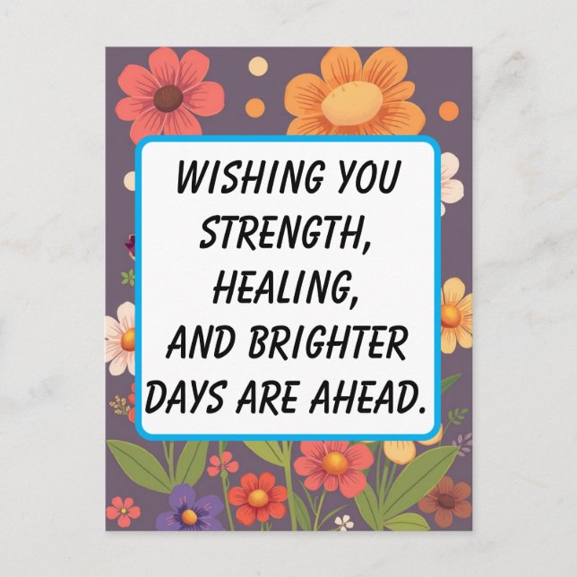 "Sending Light & Love" – Get Well Soon Card (Front)