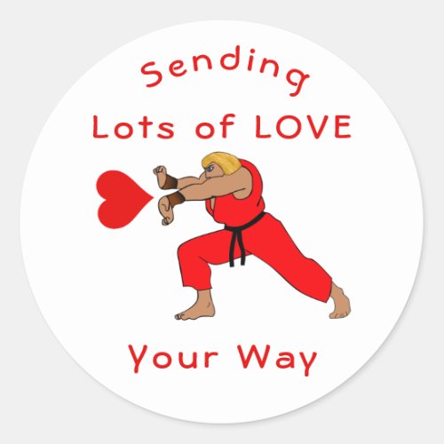 Sending Lots of Love Your Way Classic Round Sticker
