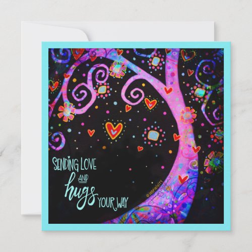 Sending Love and Hugs Inspirivity Note Card