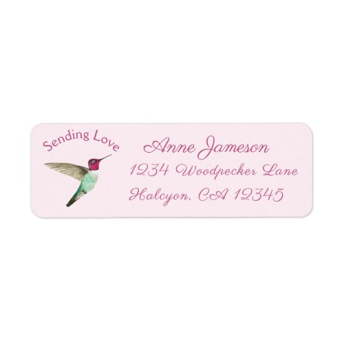 Sending Love Annas Hummingbird Label