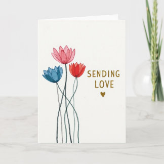 Sending Love Flowers Card