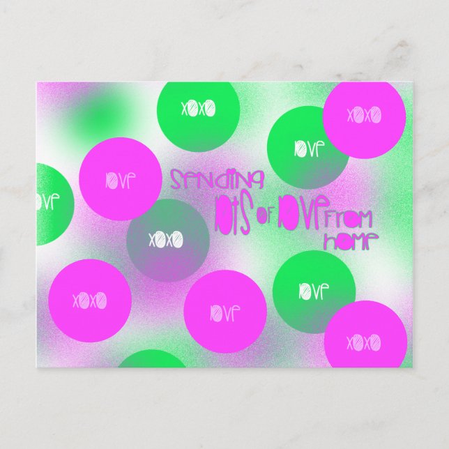 Sending Love From Home Again and Again Postcard (Front)