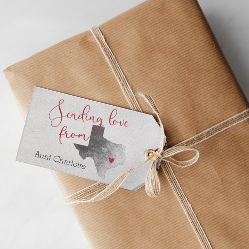 Sending Love From Texas _ Valentines Day Gift Tags