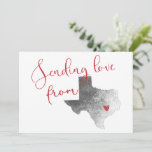 Sending Love From Texas - Valentine's Day Holiday Card