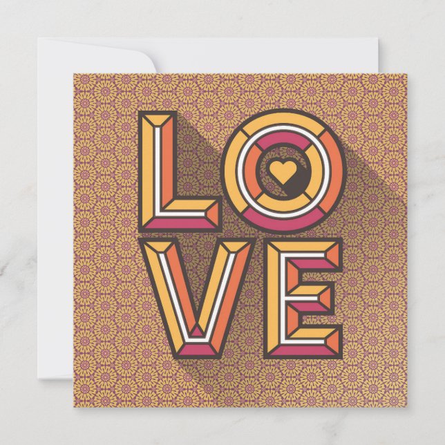 Sending Love Note Card in Marigold (Front)