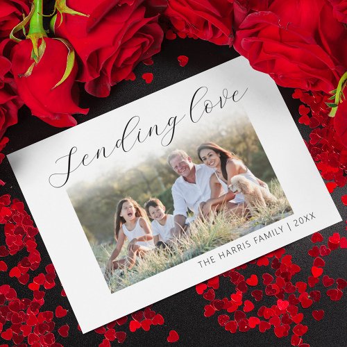 Sending Love Photo Valentines Day Holiday Card