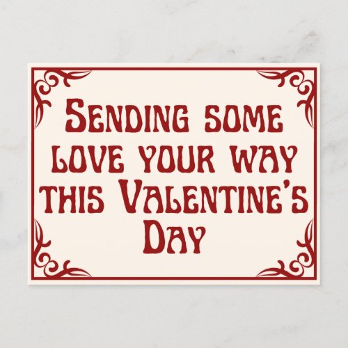Sending Love Platonic Valentine Postcard