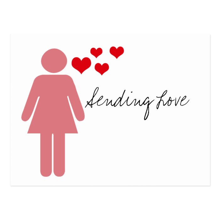 Sending Love Postcard