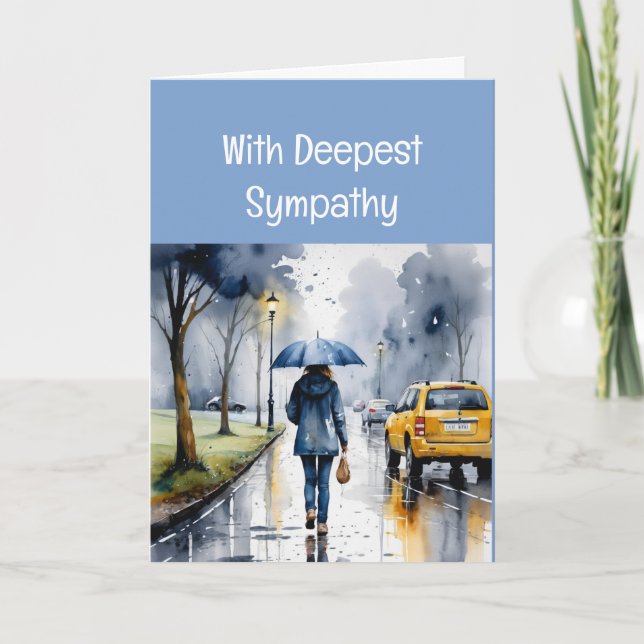 Sending Love & Prayers Sympathy Time of Loss Card (Front)