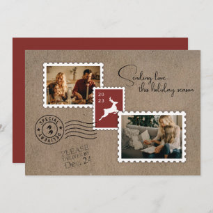 Sending Love Two Photo Holiday Card