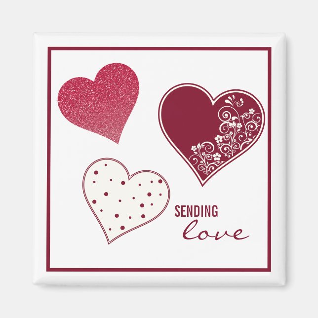 Sending Love, Valentine Magnet (Front)