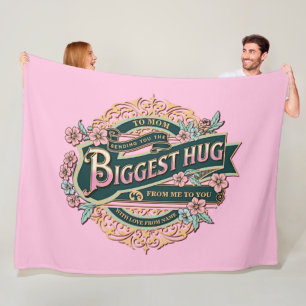 Sending Mom the Biggest Hug from Me to You Fleece Blanket