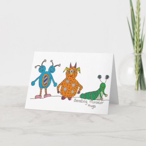 Sending monster hugs card