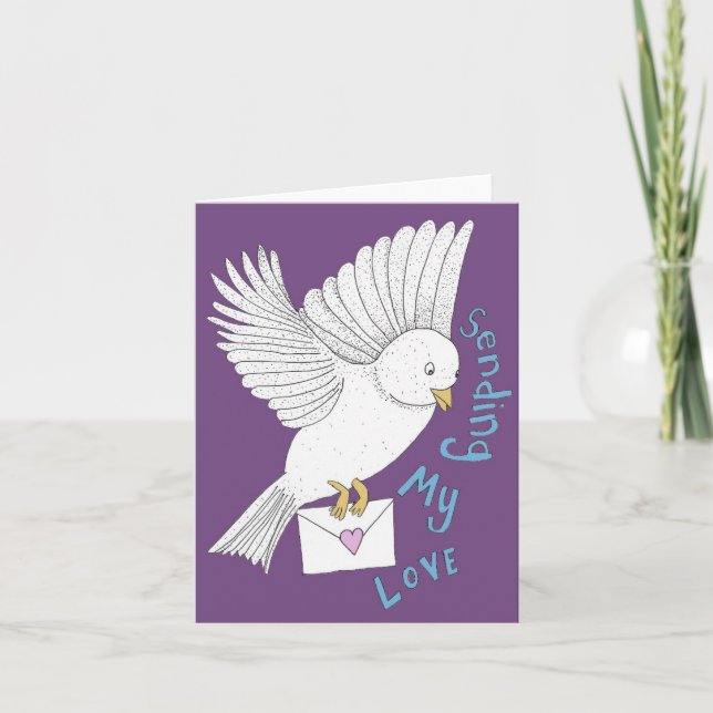 Sending My Love Bird Card (Front)
