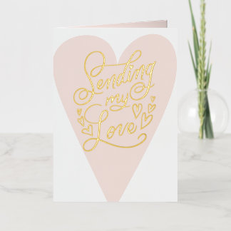 Sending my Love Heart Foil Holiday Card