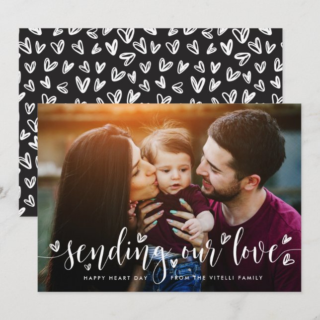 Sending our Love | Valentine's Day Photo Card (Front/Back)