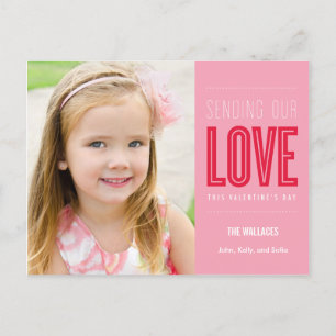 Sending Our Love Valentine's Day Post Card