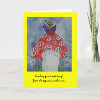 Sending peace and magic card