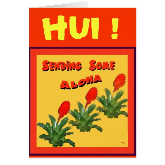 SENDING SOME ALOHA Card (Front)