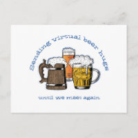 SENDING VIRTUAL BEER HUGS Cartoon Beers